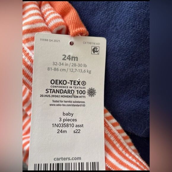 NWT Carter's Baby Boy 3 Piece Shirt Vest Pants Set 24 Months - Picture 4 of 4